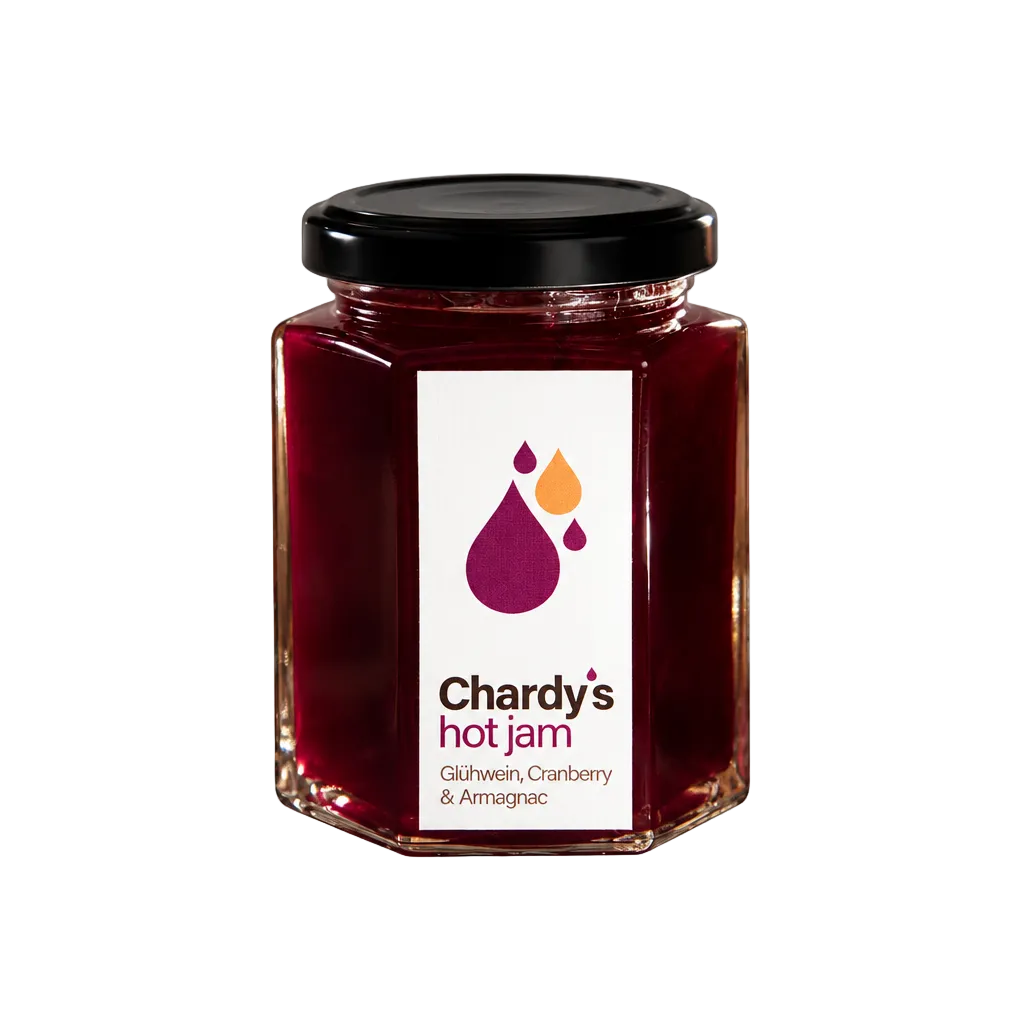 Glühwein, cranberry, and Armagnac jam